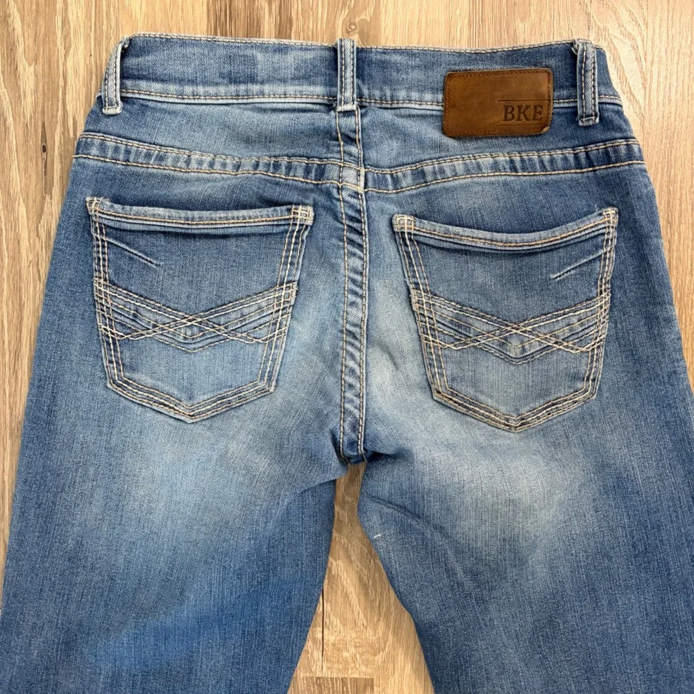 BKE Alec‎ Straight Leg Mens Jeans Blue 30R (28x30) Denim Western Biker